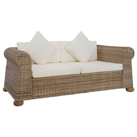 VidaXL 2-częściowy zestaw wypoczynkowy z poduszkami, naturalny rattan VidaXL 2-częściowy zestaw wypoczynkowy z poduszkami, naturalny rattan