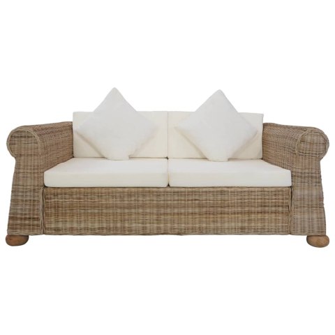 VidaXL 2-częściowy zestaw wypoczynkowy z poduszkami, naturalny rattan VidaXL 2-częściowy zestaw wypoczynkowy z poduszkami, naturalny rattan