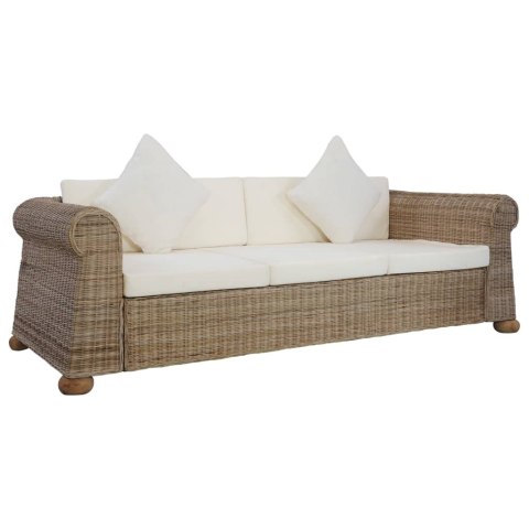 VidaXL 2-częściowy zestaw wypoczynkowy z poduszkami, naturalny rattan VidaXL 2-częściowy zestaw wypoczynkowy z poduszkami, naturalny rattan