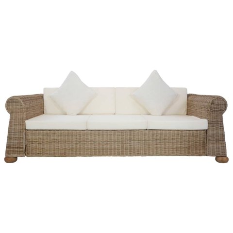 VidaXL 2-częściowy zestaw wypoczynkowy z poduszkami, naturalny rattan VidaXL 2-częściowy zestaw wypoczynkowy z poduszkami, naturalny rattan