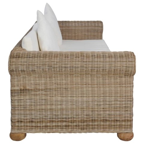 VidaXL 2-częściowy zestaw wypoczynkowy z poduszkami, naturalny rattan VidaXL 2-częściowy zestaw wypoczynkowy z poduszkami, naturalny rattan