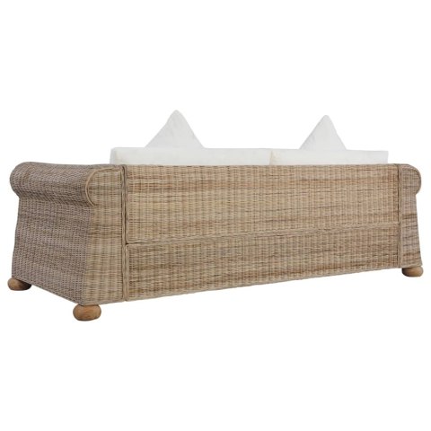 VidaXL 2-częściowy zestaw wypoczynkowy z poduszkami, naturalny rattan VidaXL 2-częściowy zestaw wypoczynkowy z poduszkami, naturalny rattan