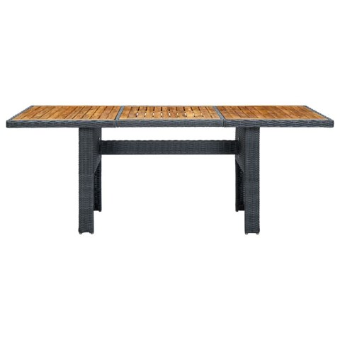 VidaXL 9-cz. zestaw mebli ogrodowych, poduszki, rattan PE, ciemnoszary VidaXL 9-cz. zestaw mebli ogrodowych, poduszki, rattan PE, ciemnoszary