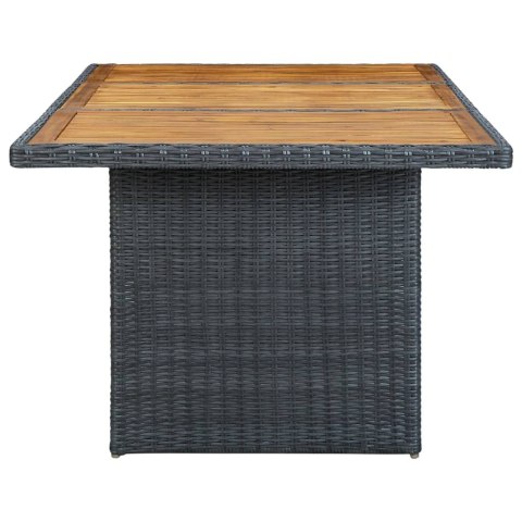 VidaXL 9-cz. zestaw mebli ogrodowych, poduszki, rattan PE, ciemnoszary VidaXL 9-cz. zestaw mebli ogrodowych, poduszki, rattan PE, ciemnoszary