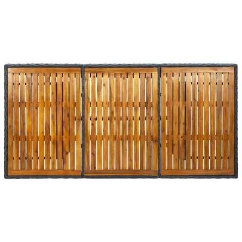 VidaXL 9-cz. zestaw mebli ogrodowych, poduszki, rattan PE, ciemnoszary VidaXL 9-cz. zestaw mebli ogrodowych, poduszki, rattan PE, ciemnoszary