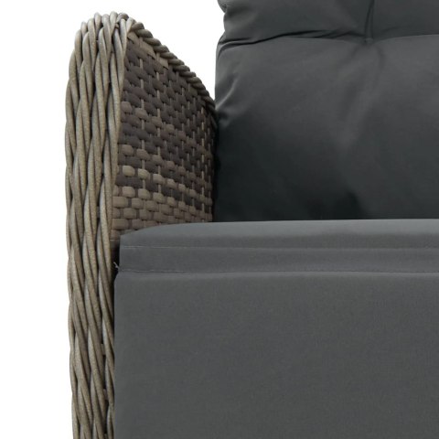 VidaXL 9-cz. zestaw mebli ogrodowych z poduszkami, szary, rattan PE VidaXL 9-cz. zestaw mebli ogrodowych z poduszkami, szary, rattan PE