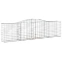 VidaXL Kosze gabionowe, 15 szt, 400x50x100/120cm, galwanizowane żelazo