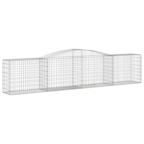 VidaXL Kosze gabionowe, 9 szt, 400x50x80/100 cm, galwanizowane żelazo VidaXL Kosze gabionowe, 9 szt, 400x50x80/100 cm, galwanizowane żelazo