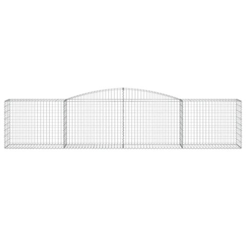 VidaXL Kosze gabionowe, 9 szt, 400x50x80/100 cm, galwanizowane żelazo VidaXL Kosze gabionowe, 9 szt, 400x50x80/100 cm, galwanizowane żelazo