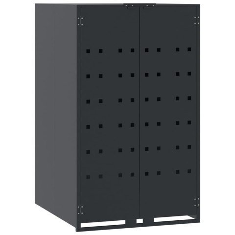 VidaXL Obudowa na 6 koszy na śmieci, antracytowa, 414x79x117 cm VidaXL Obudowa na 6 koszy na śmieci, antracytowa, 414x79x117 cm