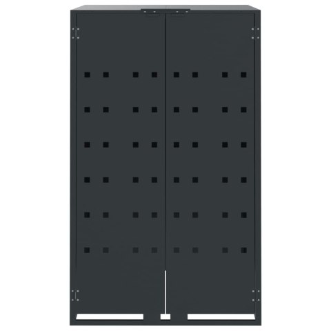 VidaXL Obudowa na 6 koszy na śmieci, antracytowa, 414x79x117 cm VidaXL Obudowa na 6 koszy na śmieci, antracytowa, 414x79x117 cm