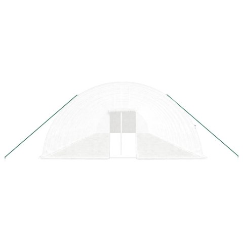VidaXL Szklarnia ze stalową ramą, biała, 120 m², 20x6x2,85 m VidaXL Szklarnia ze stalową ramą, biała, 120 m², 20x6x2,85 m