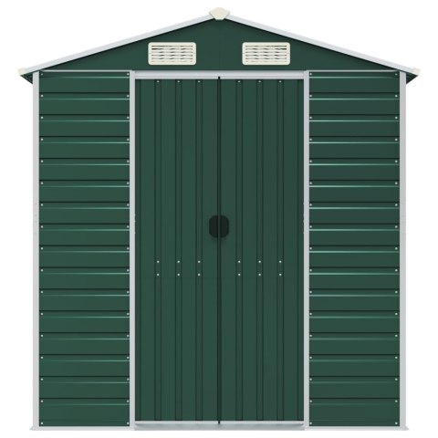 VidaXL Szopa ogrodowa, zielona, 191x980x198 cm, stal galwanizowana VidaXL Szopa ogrodowa, zielona, 191x980x198 cm, stal galwanizowana