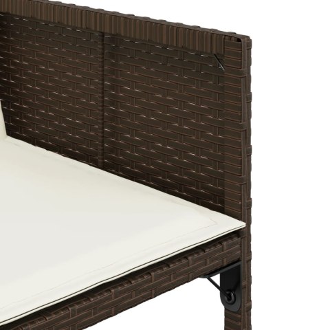 VidaXL 17-cz. zestaw mebli ogrodowych z poduszkami, brązowy, rattan PE VidaXL 17-cz. zestaw mebli ogrodowych z poduszkami, brązowy, rattan PE