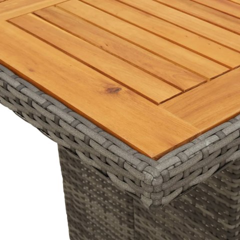 VidaXL 7-cz. zestaw mebli ogrodowych z poduszkami, szary, rattan PE VidaXL 7-cz. zestaw mebli ogrodowych z poduszkami, szary, rattan PE