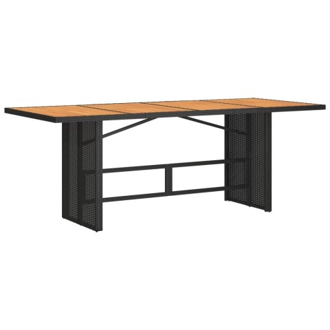 VidaXL 9-cz. zestaw mebli ogrodowych z poduszkami, czarny, rattan PE VidaXL 9-cz. zestaw mebli ogrodowych z poduszkami, czarny, rattan PE