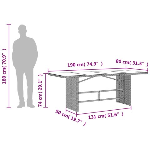 VidaXL 9-cz. zestaw mebli ogrodowych z poduszkami, czarny, rattan PE VidaXL 9-cz. zestaw mebli ogrodowych z poduszkami, czarny, rattan PE