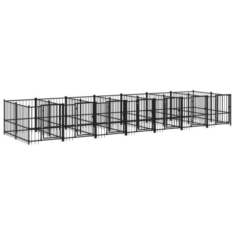 VidaXL Kojec zewnętrzny dla psa, stalowy, 13,14 m² VidaXL Kojec zewnętrzny dla psa, stalowy, 13,14 m²