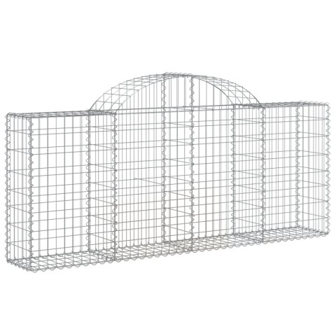 VidaXL Kosze gabionowe, 18 szt, 200x30x80/100 cm, galwanizowane żelazo VidaXL Kosze gabionowe, 18 szt, 200x30x80/100 cm, galwanizowane żelazo