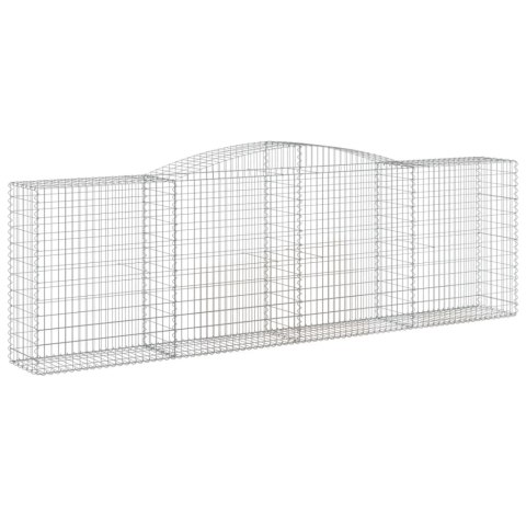VidaXL Kosze gabionowe, 7 szt, 400x50x120/140 cm, galwanizowane żelazo VidaXL Kosze gabionowe, 7 szt, 400x50x120/140 cm, galwanizowane żelazo
