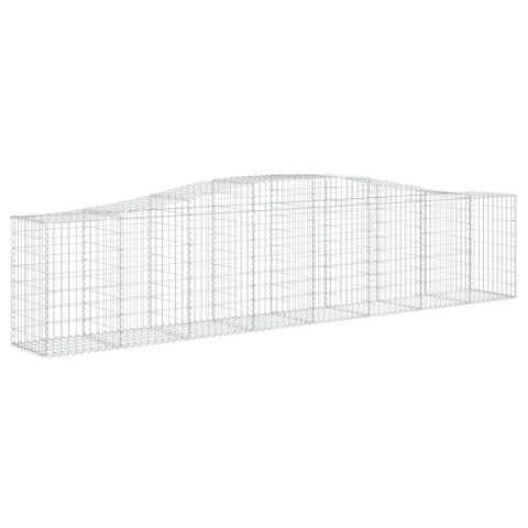 VidaXL Kosze gabionowe, 8 szt, 400x50x80/100 cm, galwanizowane żelazo VidaXL Kosze gabionowe, 8 szt, 400x50x80/100 cm, galwanizowane żelazo