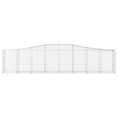 VidaXL Kosze gabionowe, 8 szt, 400x50x80/100 cm, galwanizowane żelazo VidaXL Kosze gabionowe, 8 szt, 400x50x80/100 cm, galwanizowane żelazo