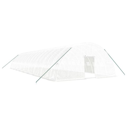 VidaXL Szklarnia ze stalową ramą, biała, 108 m², 18x6x2,85 m VidaXL Szklarnia ze stalową ramą, biała, 108 m², 18x6x2,85 m
