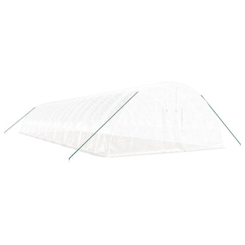 VidaXL Szklarnia ze stalową ramą, biała, 108 m², 18x6x2,85 m VidaXL Szklarnia ze stalową ramą, biała, 108 m², 18x6x2,85 m