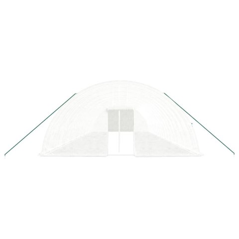 VidaXL Szklarnia ze stalową ramą, biała, 108 m², 18x6x2,85 m VidaXL Szklarnia ze stalową ramą, biała, 108 m², 18x6x2,85 m