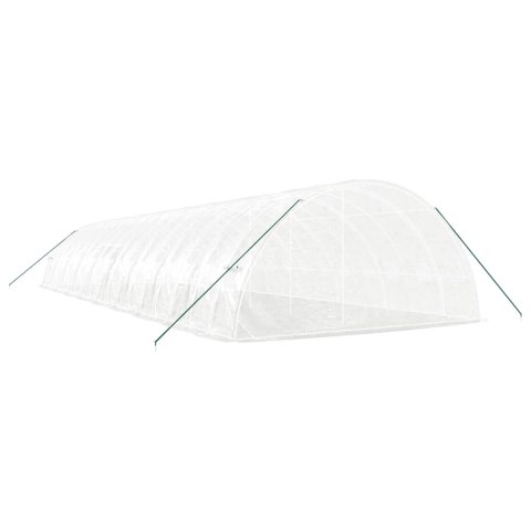 VidaXL Szklarnia ze stalową ramą, biała, 108 m², 18x6x2,85 m VidaXL Szklarnia ze stalową ramą, biała, 108 m², 18x6x2,85 m