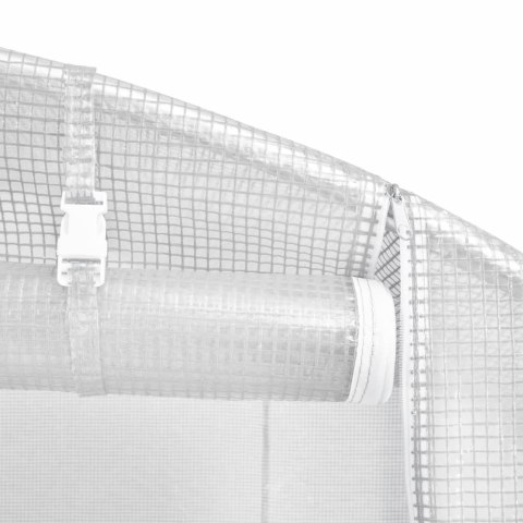 VidaXL Szklarnia ze stalową ramą, biała, 108 m², 18x6x2,85 m VidaXL Szklarnia ze stalową ramą, biała, 108 m², 18x6x2,85 m