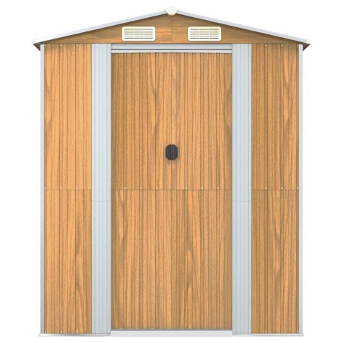 VidaXL Szopa ogrodowa, jasnobrązowa 192x938x223 cm, stal galwanizowana VidaXL Szopa ogrodowa, jasnobrązowa 192x938x223 cm, stal galwanizowana