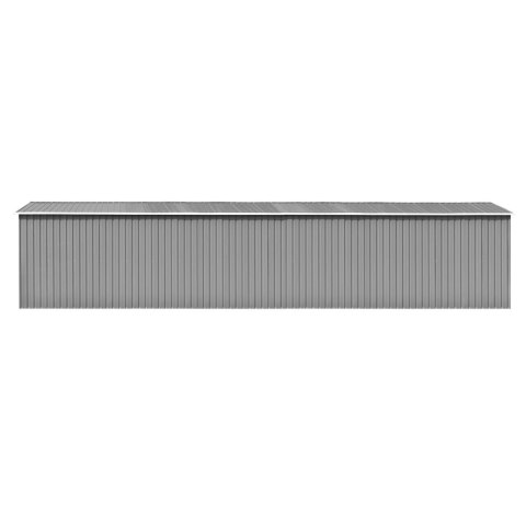 VidaXL Szopa ogrodowa, szara, 257x990x181 cm, stal galwanizowana VidaXL Szopa ogrodowa, szara, 257x990x181 cm, stal galwanizowana