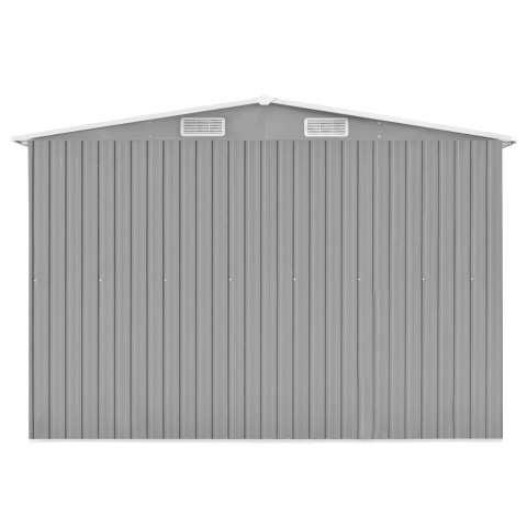 VidaXL Szopa ogrodowa, szara, 257x990x181 cm, stal galwanizowana VidaXL Szopa ogrodowa, szara, 257x990x181 cm, stal galwanizowana