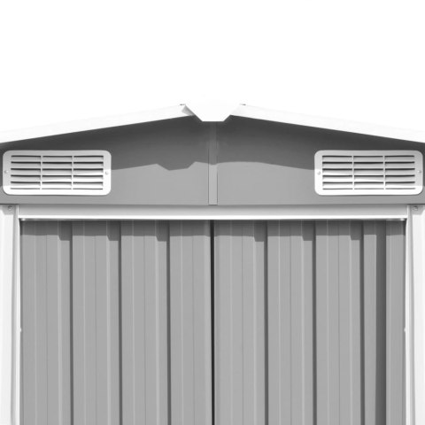 VidaXL Szopa ogrodowa, szara, 257x990x181 cm, stal galwanizowana VidaXL Szopa ogrodowa, szara, 257x990x181 cm, stal galwanizowana