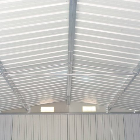 VidaXL Szopa ogrodowa, szara, 257x990x181 cm, stal galwanizowana VidaXL Szopa ogrodowa, szara, 257x990x181 cm, stal galwanizowana