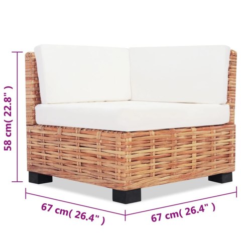 VidaXL Zestaw wypoczynkowy, 27 elementów, naturalny rattan VidaXL Zestaw wypoczynkowy, 27 elementów, naturalny rattan
