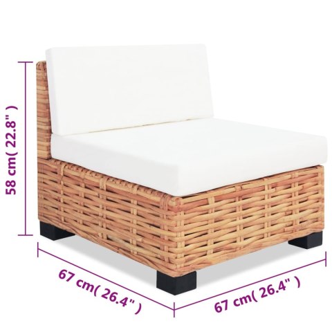 VidaXL Zestaw wypoczynkowy, 27 elementów, naturalny rattan VidaXL Zestaw wypoczynkowy, 27 elementów, naturalny rattan