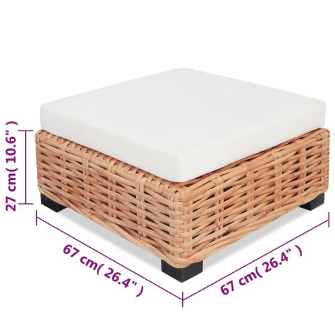 VidaXL Zestaw wypoczynkowy, 27 elementów, naturalny rattan VidaXL Zestaw wypoczynkowy, 27 elementów, naturalny rattan