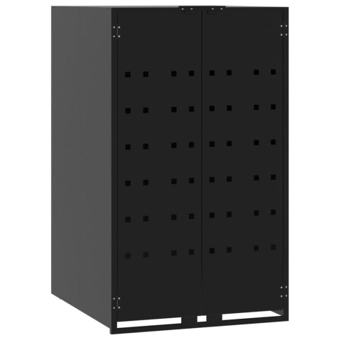 VidaXL Obudowa na 6 koszy na śmieci, czarna, 414x79x117 cm VidaXL Obudowa na 6 koszy na śmieci, czarna, 414x79x117 cm