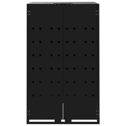 VidaXL Obudowa na 6 koszy na śmieci, czarna, 414x79x117 cm VidaXL Obudowa na 6 koszy na śmieci, czarna, 414x79x117 cm