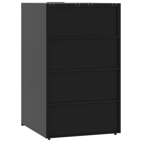 VidaXL Obudowa na 6 koszy na śmieci, czarna, 414x79x117 cm VidaXL Obudowa na 6 koszy na śmieci, czarna, 414x79x117 cm