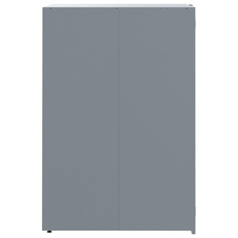 VidaXL Obudowa na 6 koszy na śmieci, szara, 414x79x117 cm, stal VidaXL Obudowa na 6 koszy na śmieci, szara, 414x79x117 cm, stal