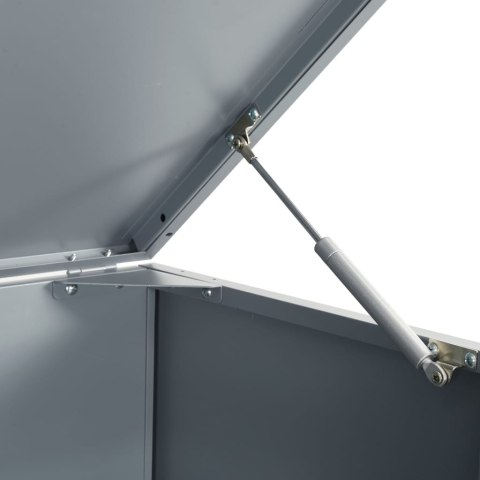 VidaXL Obudowa na 6 koszy na śmieci, szara, 414x79x117 cm, stal VidaXL Obudowa na 6 koszy na śmieci, szara, 414x79x117 cm, stal