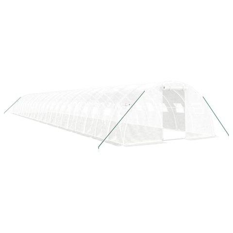 VidaXL Szklarnia ze stalową ramą, biała, 88 m², 22x4x2 m VidaXL Szklarnia ze stalową ramą, biała, 88 m², 22x4x2 m