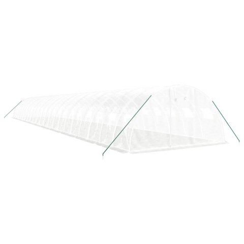 VidaXL Szklarnia ze stalową ramą, biała, 88 m², 22x4x2 m VidaXL Szklarnia ze stalową ramą, biała, 88 m², 22x4x2 m