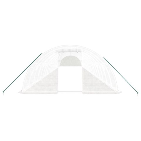 VidaXL Szklarnia ze stalową ramą, biała, 88 m², 22x4x2 m VidaXL Szklarnia ze stalową ramą, biała, 88 m², 22x4x2 m