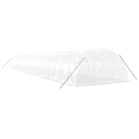 VidaXL Szklarnia ze stalową ramą, biała, 88 m², 22x4x2 m VidaXL Szklarnia ze stalową ramą, biała, 88 m², 22x4x2 m