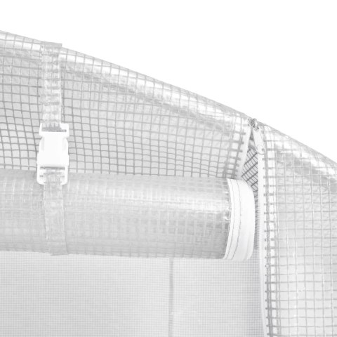 VidaXL Szklarnia ze stalową ramą, biała, 88 m², 22x4x2 m VidaXL Szklarnia ze stalową ramą, biała, 88 m², 22x4x2 m