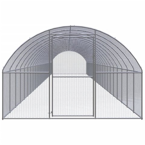 VidaXL Klatka zewnętrzna dla kurcząt, 3x24x2 m, stal galwanizowana VidaXL Klatka zewnętrzna dla kurcząt, 3x24x2 m, stal galwanizowana